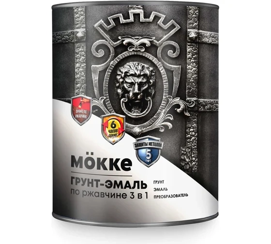 Грунт-эмаль MOKKE алк-уретан. 3в1 RAL9010 белый мат.1,9 кг