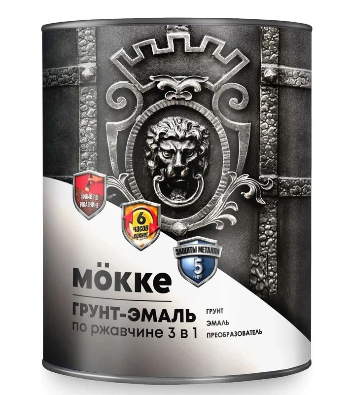 Грунт-эмаль MOKKE алк-уретан. 3в1 RAL7024 графитовый серый мат. 1,9кг