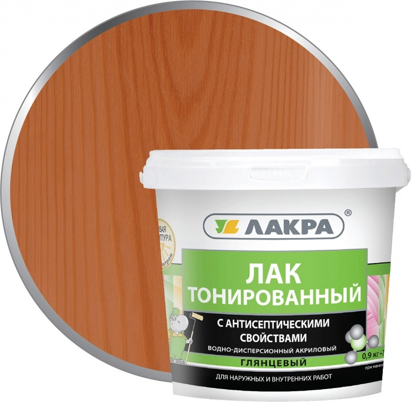 Лак Лакра в/д орех тонированный 0.9кг