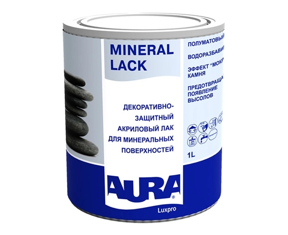 Лак AURA Mineral Lack защитно-декор. д/минер.пов. 1л