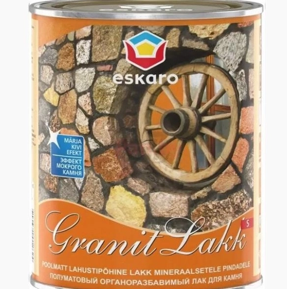 Лак Eskaro GranitLakk S п/камню органоразбавимый п/мат.3л