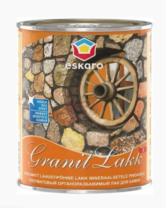Лак Eskaro GranitLakk S п/камню органоразбавимый п/мат.3л