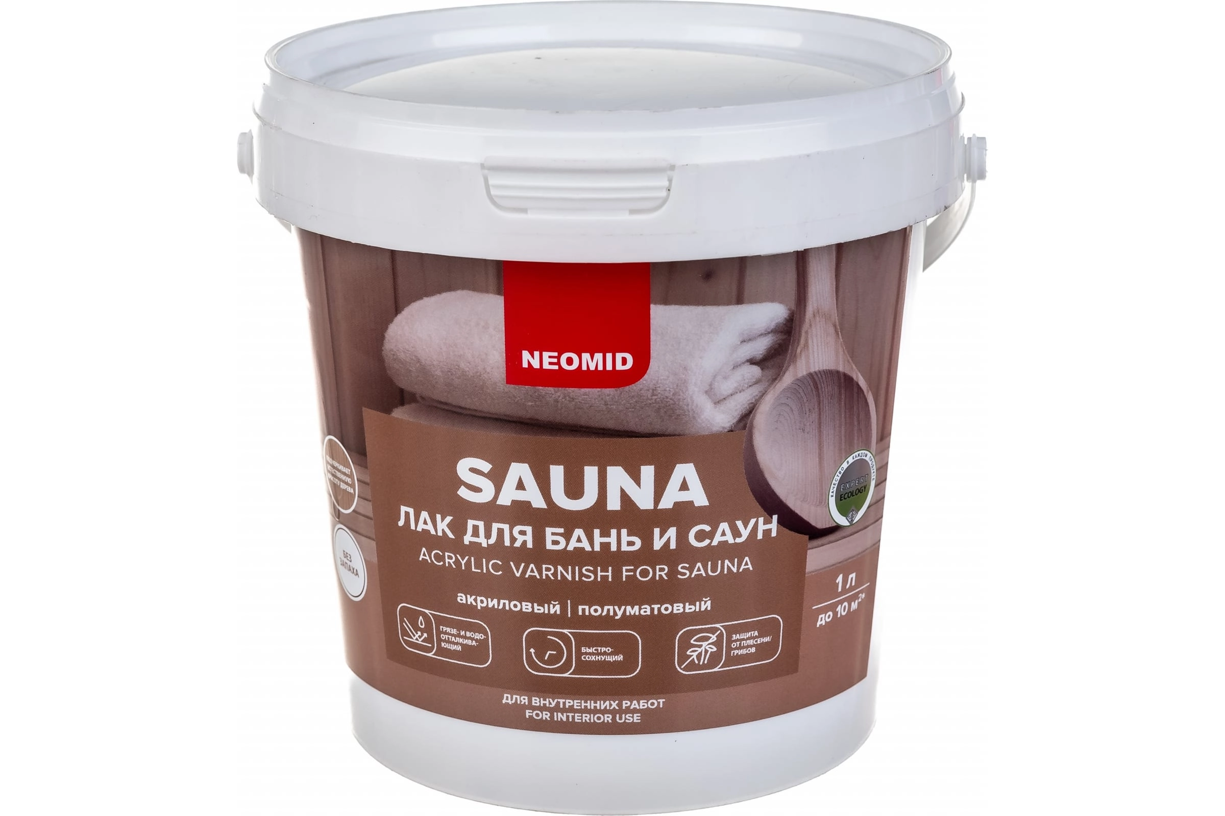 Лак акрил. д/бань/саун Неомид sauna 1л