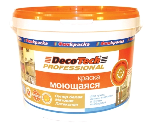 Краска в/э DecoTech моющаяся база С 10л пласт./12,15кг