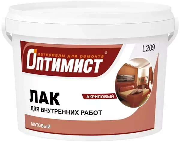 Лак Оптимист L209 акрил.мат. д/вн.раб. 3кг