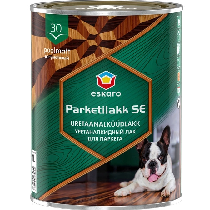 Лак Eskaro Parketilakk SE уретан-алкид.д/паркета п/мат.2,5л