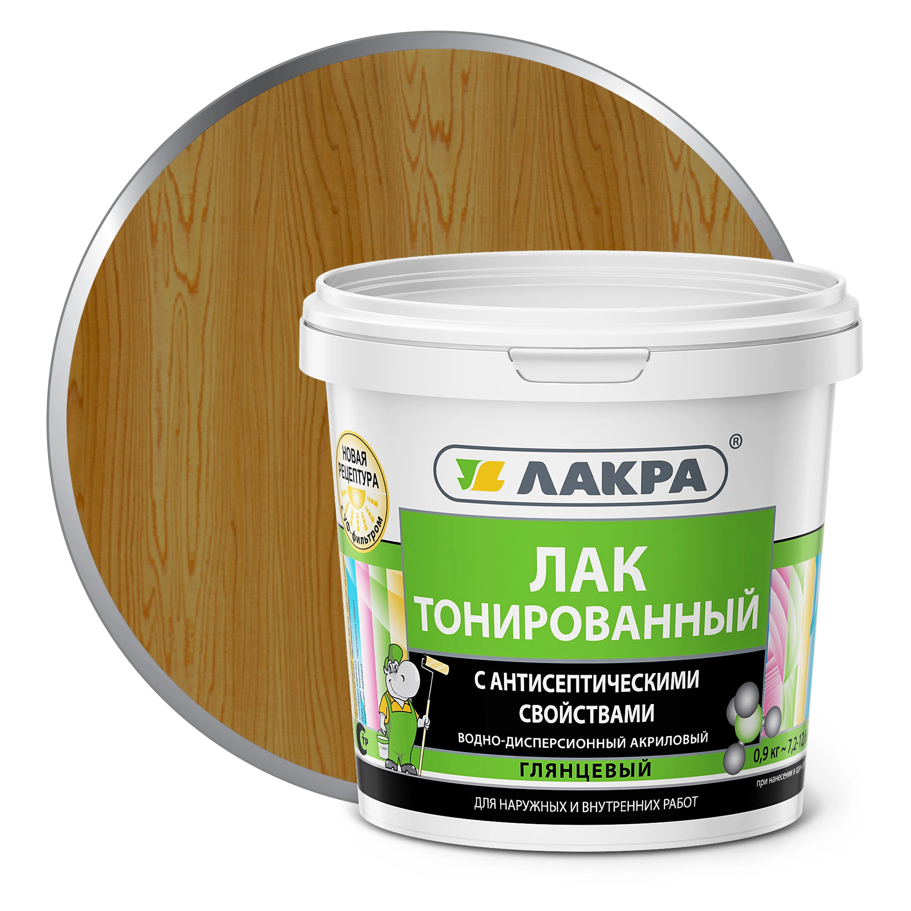 Лак Лакра в/д дуб тонированный 0.9кг
