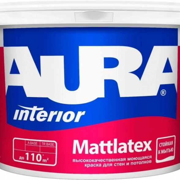 Краска AURA MATTLATEX д/стен и потолков моющаяся 4,5л