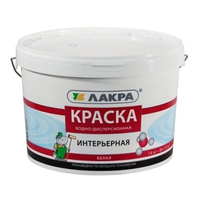 Краска в/д Лакра интерьер. белая 14кг