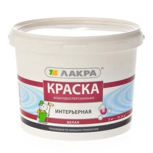 Краска в/д Лакра интер/влаг с/бел 3кг Prof it