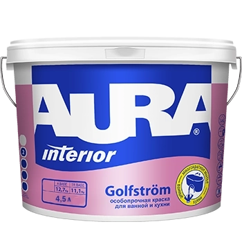 Краска AURA GOLFSTROM д/ванной/кухни особопрочная 4,5л