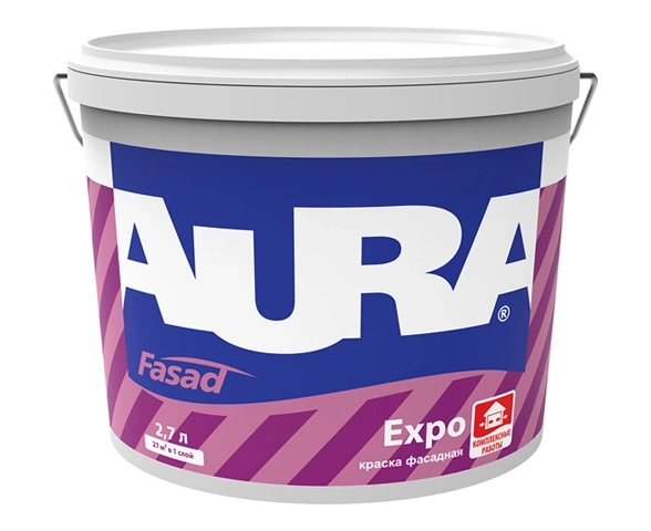 Краска фасадная AURA Expo матовая 2,7л