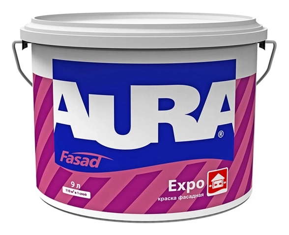 Краска фасадная AURA Expo матовая 9л
