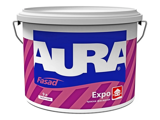 Краска фасадная AURA Expo матовая 9л