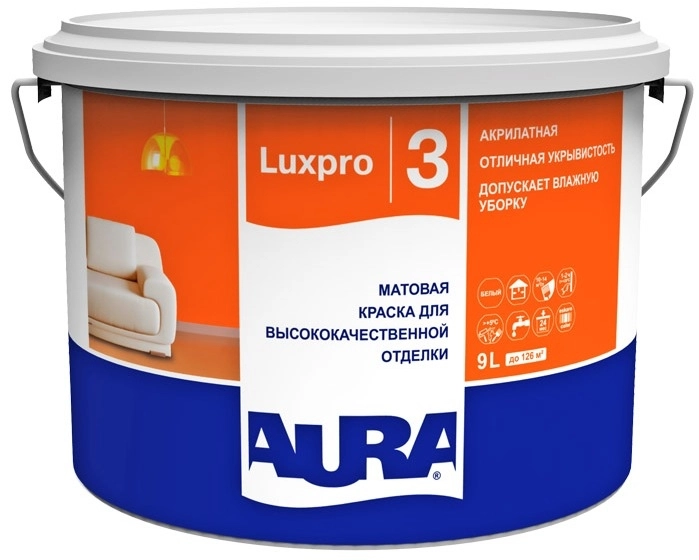 Краска AURA LUXPRO 3 матовая 9л