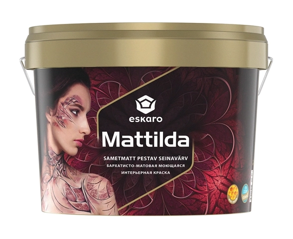 Краска Eskaro Mattilda акрилат.моющ.мат д/вн раб.9,5л