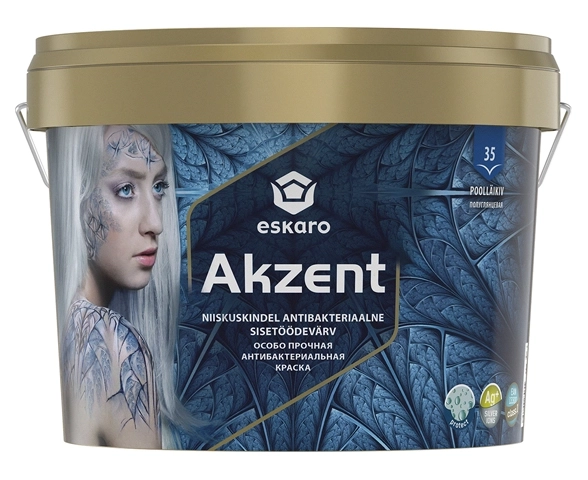 Краска Eskaro Akzent 35 антибакт.п/гл д/вн.раб.9л