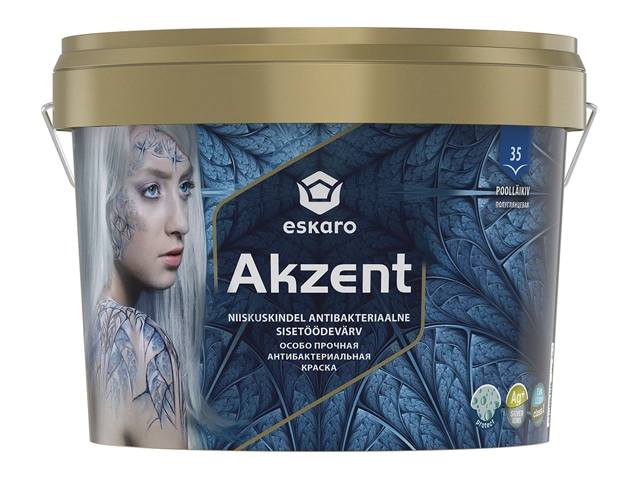 Краска Eskaro Akzent 35 антибакт.п/гл д/вн.раб.9л