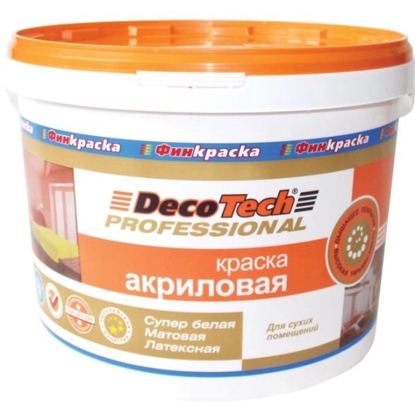 Краска в/э DecoTech акриловая 4,32кг