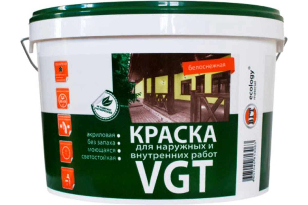 Краска ВД-АК-1180 д/н/вн.раб.моющ.бс15кг