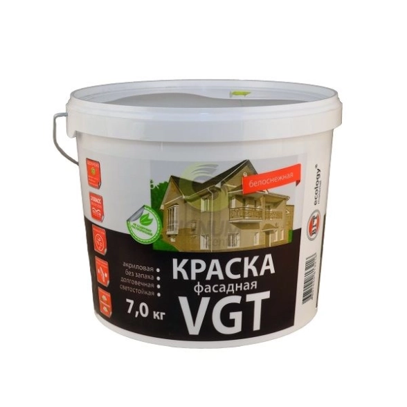 Краска ВДАК-1180 ВГТ фасад.белосн.7кг