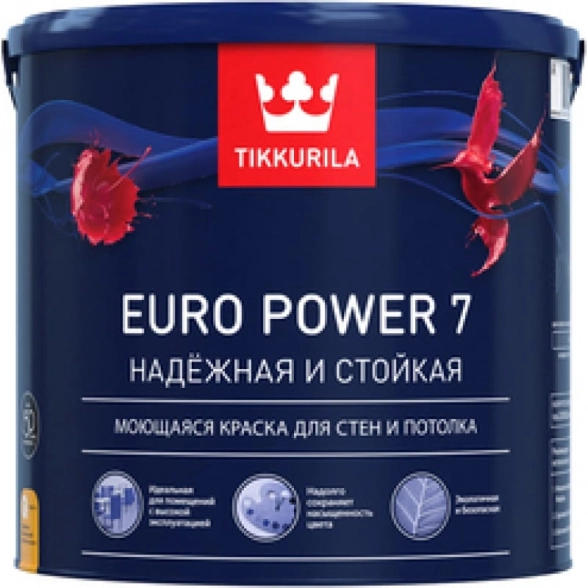 Краска ин.Tikkurila стойкая к мытью EURO POWER 7 A мат 9л