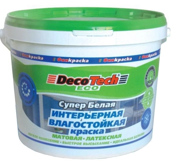 Краска в/э DecoTech Eco инт/влаг 14кг