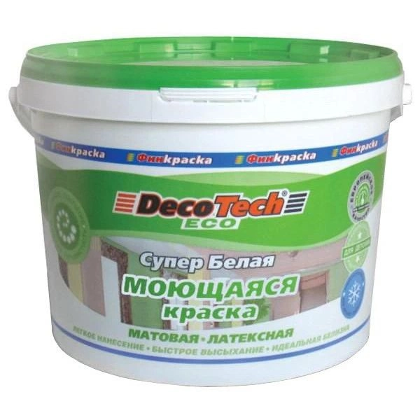 Краска в/э DecoTech Eco моющ. 14кг