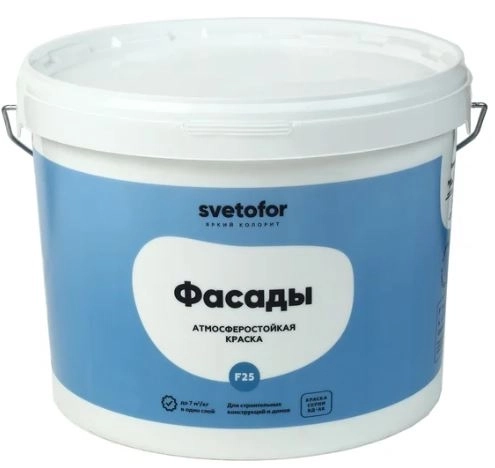 Краска Светофор F25 фасадная супербелая 1,4кг