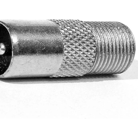 Переходник F гнездо-TV штекер металл 2330