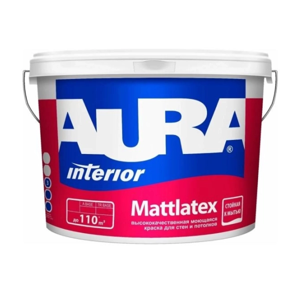 Краска AURA MATTLATEX TR д/стен и потолков моющаяся 4,5л
