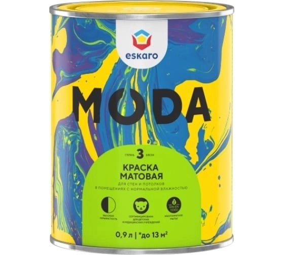 Краска фасадная Eskaro MODA Fasad Silikon 0,9л