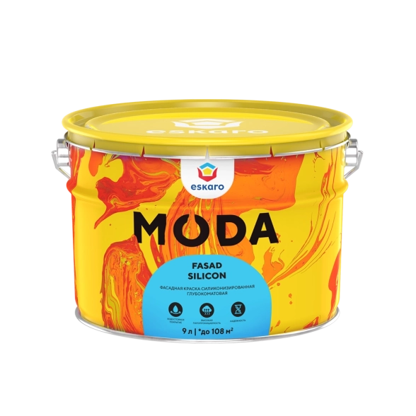 Краска фасадная Eskaro MODA Fasad Silikon 9л