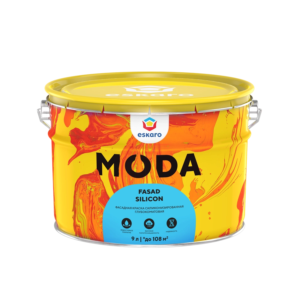 Краска фасадная Eskaro MODA Fasad Silikon 9л