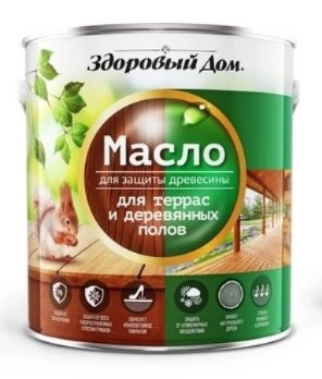 Масло Здоровый Дом д/террас/дер.полов бесцветное 1,8л