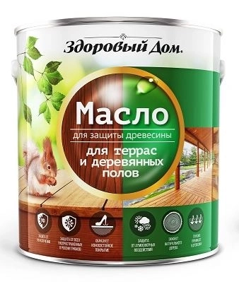 Масло Здоровый Дом д/террас/дер.полов белое 1,8л