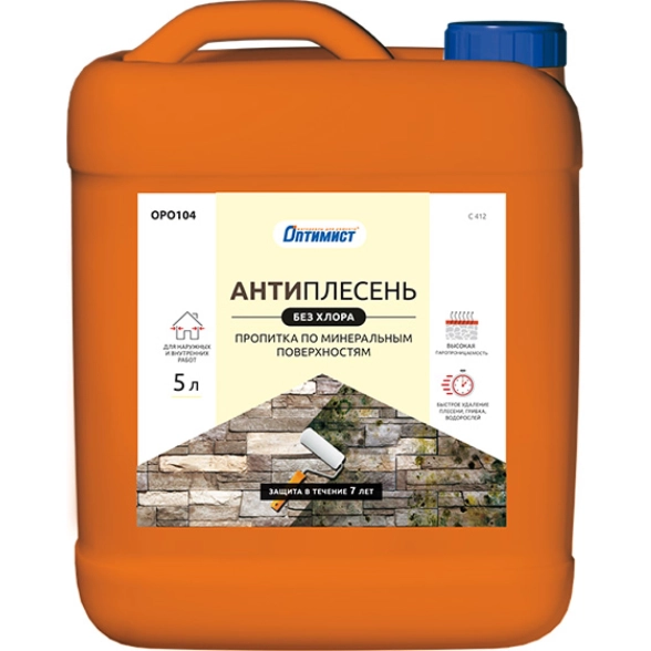 Пропитка Оптимист C412 по мин.пов.антиплесень без хлора 5л