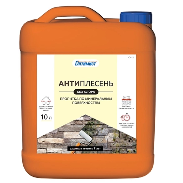 Пропитка Оптимист C412 по мин.пов.антиплесень без хлора 10л