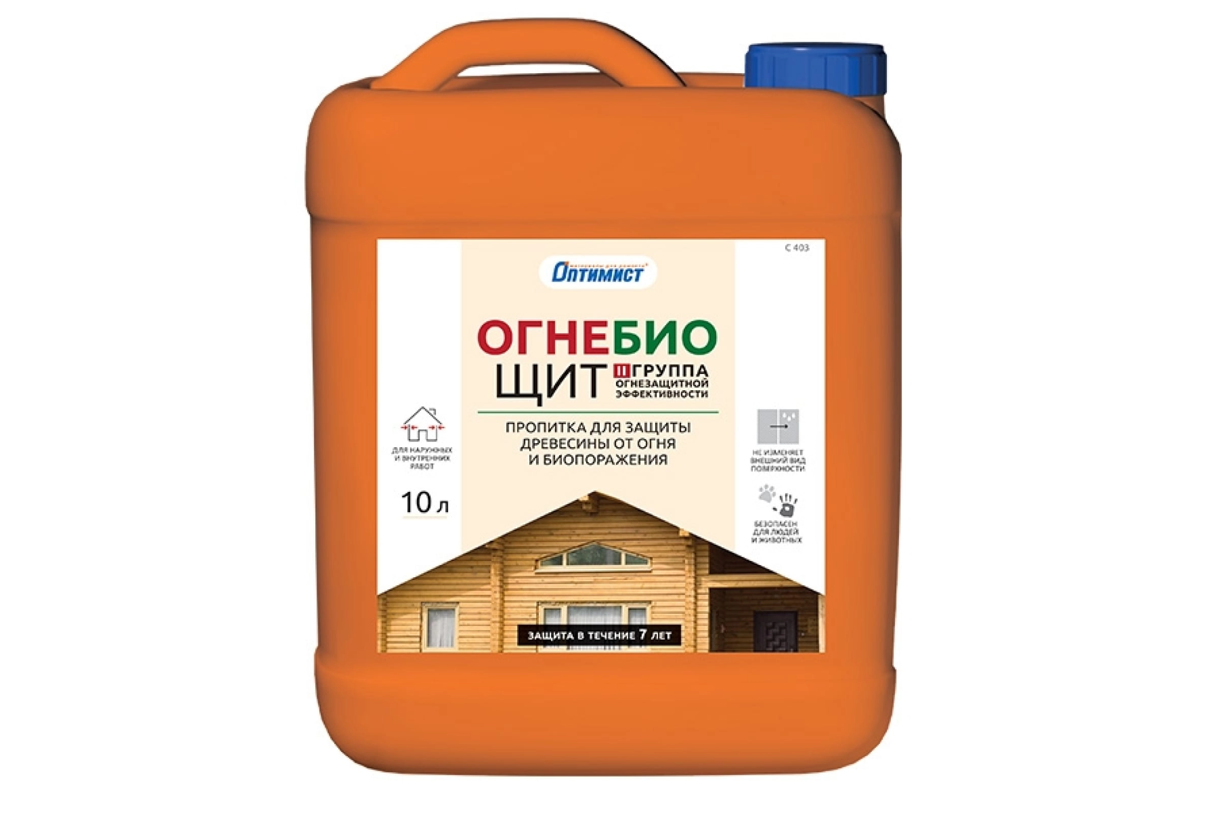 Пропитка Оптимист C403 д/дерева Огнебиощит изумруд 10л