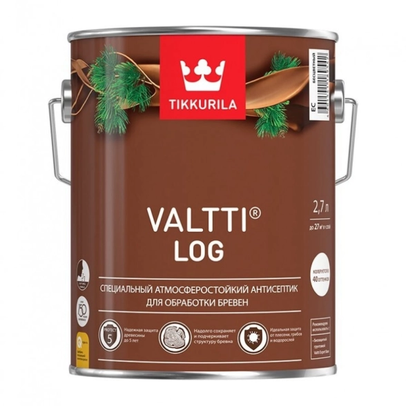 Антисептик Tikkurila VALTTI LOG орегон 2,7л