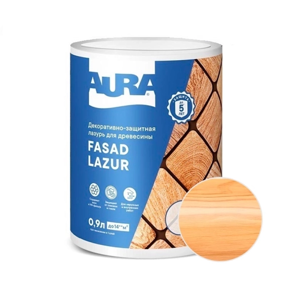 Антисептик Aura Fasad Lazur сосна 0,9л