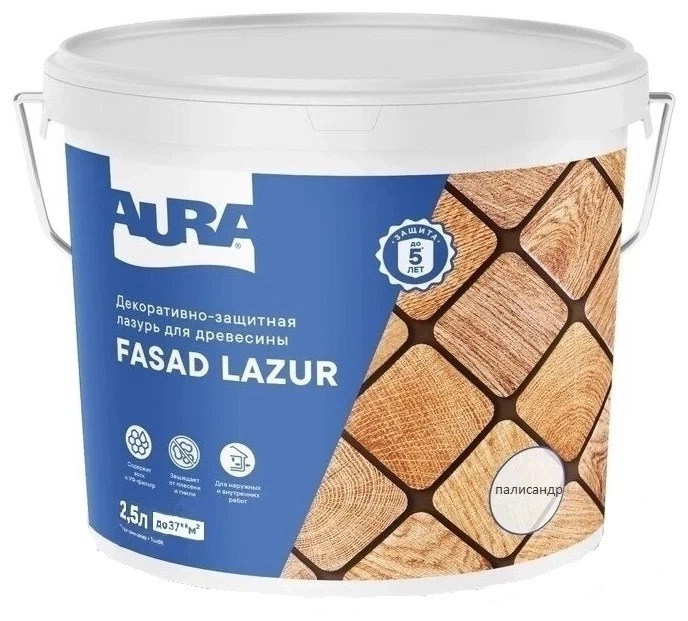 Антисептик Aura Fasad Lazur палисандр 2,5л