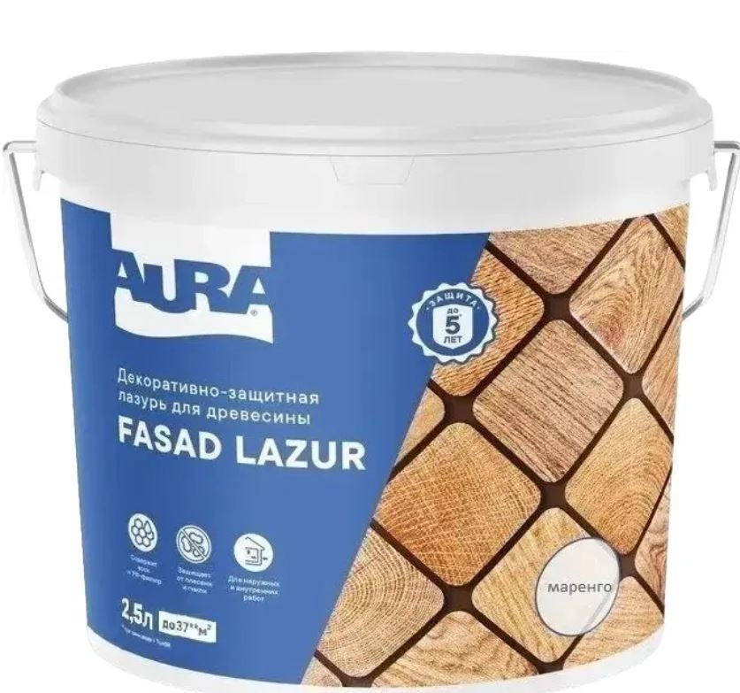 Антисептик Aura Fasad Lazur маренго 2,5л