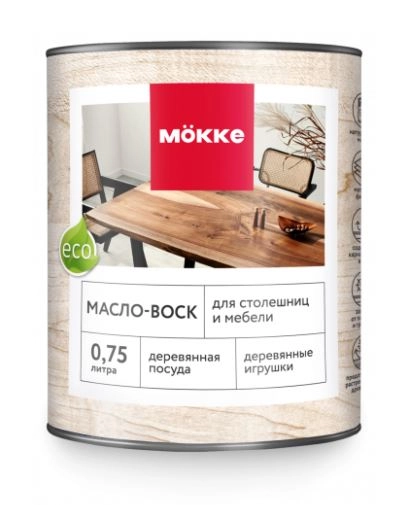 Масло-воск д/столешниц/мебели MOKKE дуб 0,75л