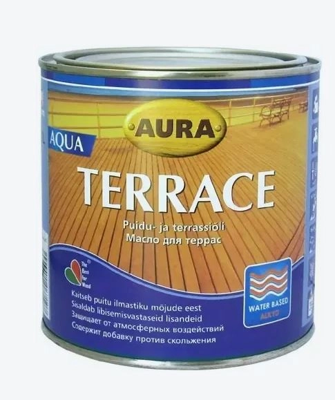 Масло для террас Aura Terrace Brown корич. 0,9л