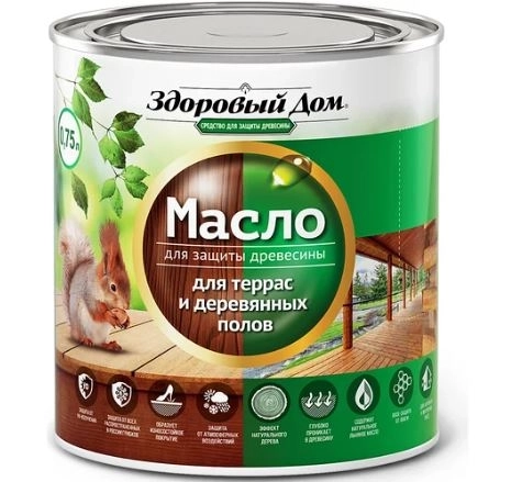Масло Здоровый Дом д/террас/дер.полов палисандр 0,75л