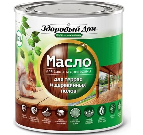 Масло Здоровый Дом д/террас/дер.полов палисандр 0,75л