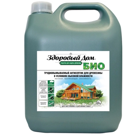 Пропитка Здоровый дом БИО желто-зел. 3,5кг