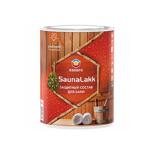 Защитный состав д/бани,сауны Eskaro Saunalakk 0,95л