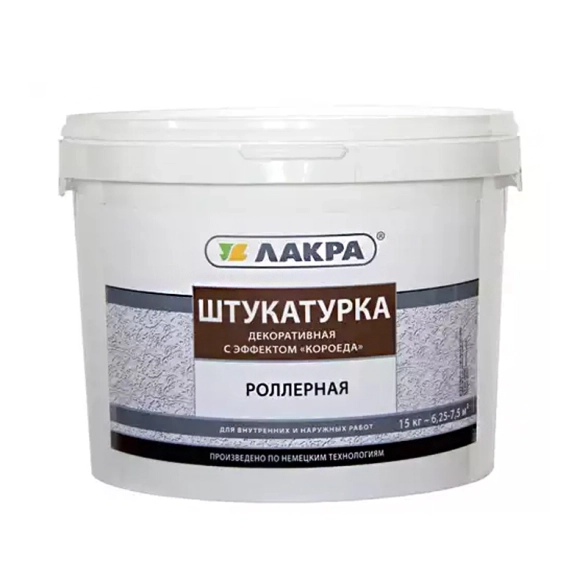 Штукатурка роллер.декор.короед бел 15кг